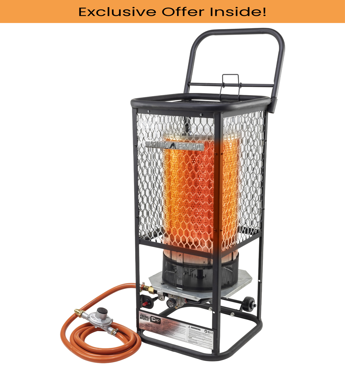 SIP 09316  FIREBALL RP125 Radiant Propane Heater